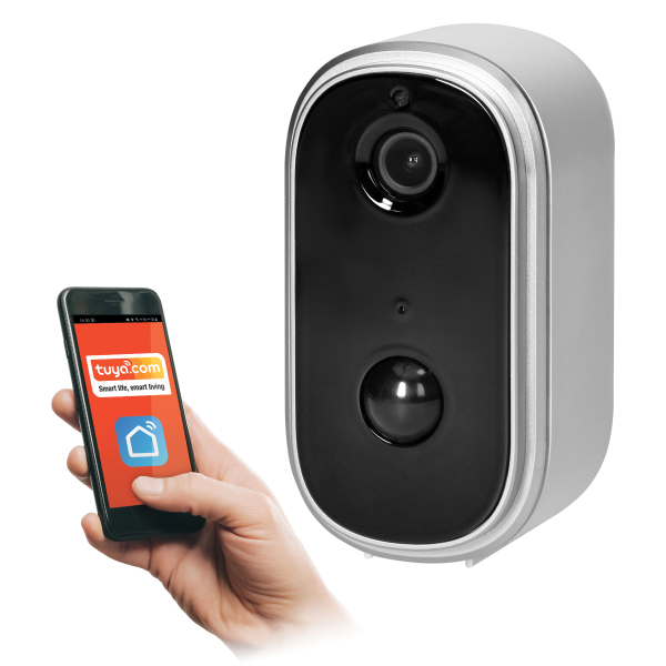 Wireless outdoor Wi-Fi camera, Smartphone communication with Tuya app, IP65, intercom, memory Wireless outdoor Wi-Fi camera, Smartphone communication with Tuya app, IP65, intercom, memory