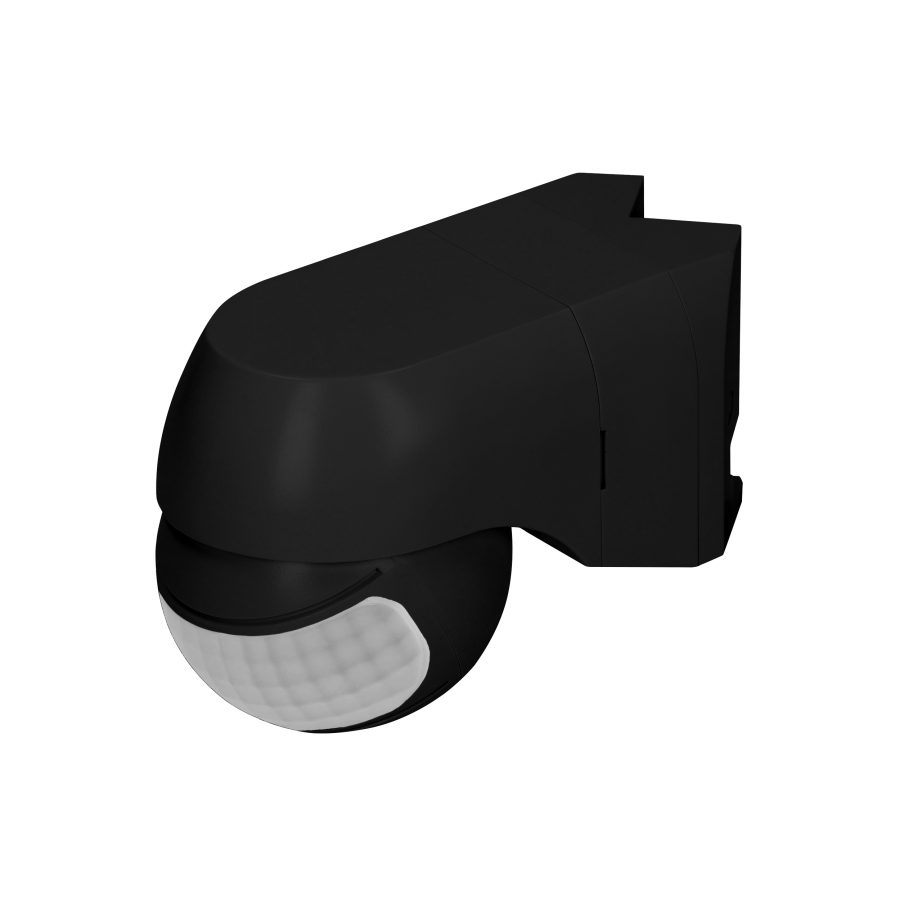 Czujnik ruchu 220st. 1200W, IP44, 3 rodzaje montażu, czarny