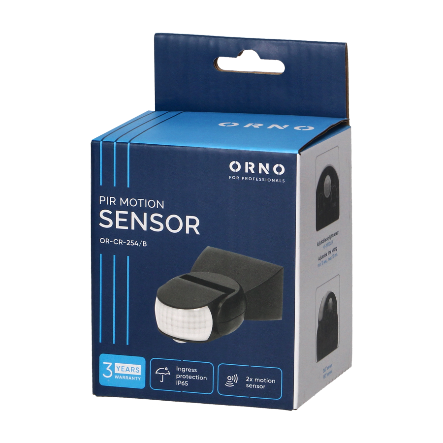 Adjustable PIR motion sensor 360°/180°, IP65