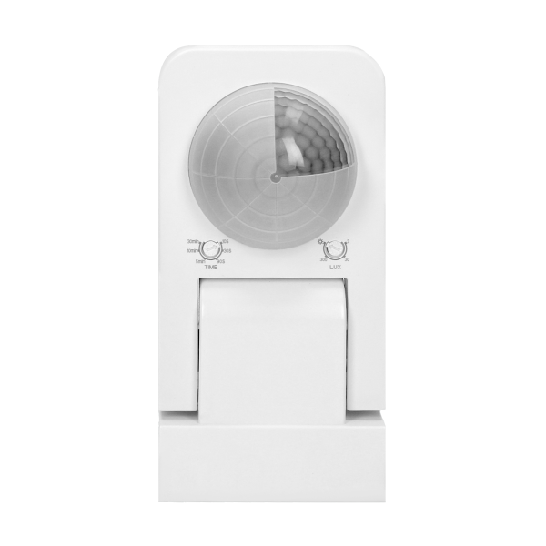 Motion and presence sensor 360°, IP65, 2000W, range max. 20m, white