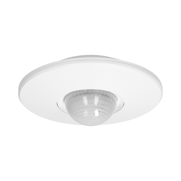 Czujnik ruchu i obecności 360°, IP20, 2000W, 3 sensory, regulacja zasięgu Ø3m-20m, biały