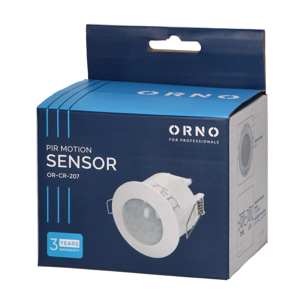 Flush mounted PIR motion sensor 360°