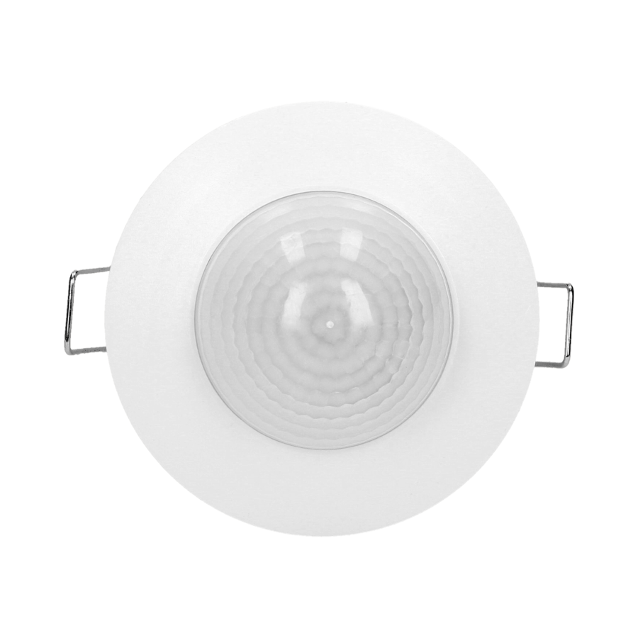 Flush mounted PIR motion and presence sensor 360°, IP20 , 1200W, 3 sensors, white
