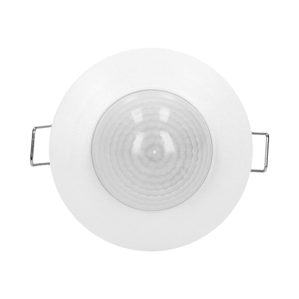 Flush mounted PIR motion and presence sensor 360°, IP20 , 1200W, 3 sensors, white
