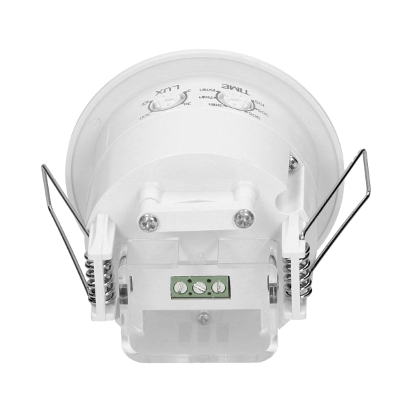 Flush mounted PIR motion and presence sensor 360°, IP20 , 1200W, 3 sensors, white