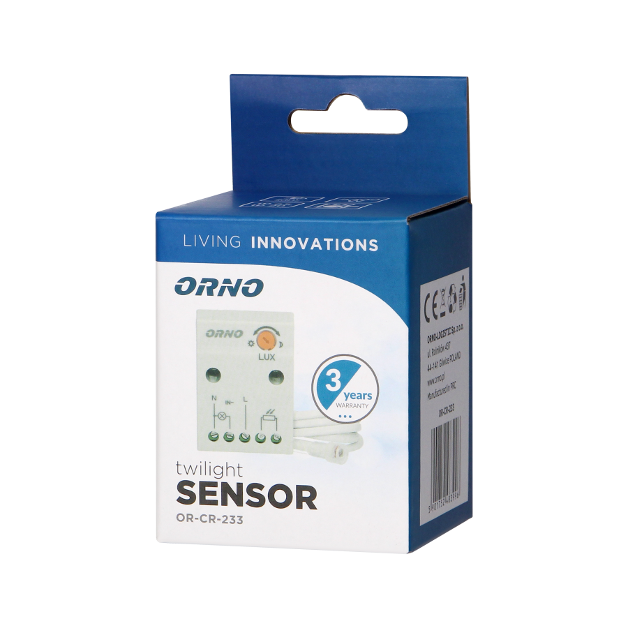 Twilight sensor with external probe, IP65