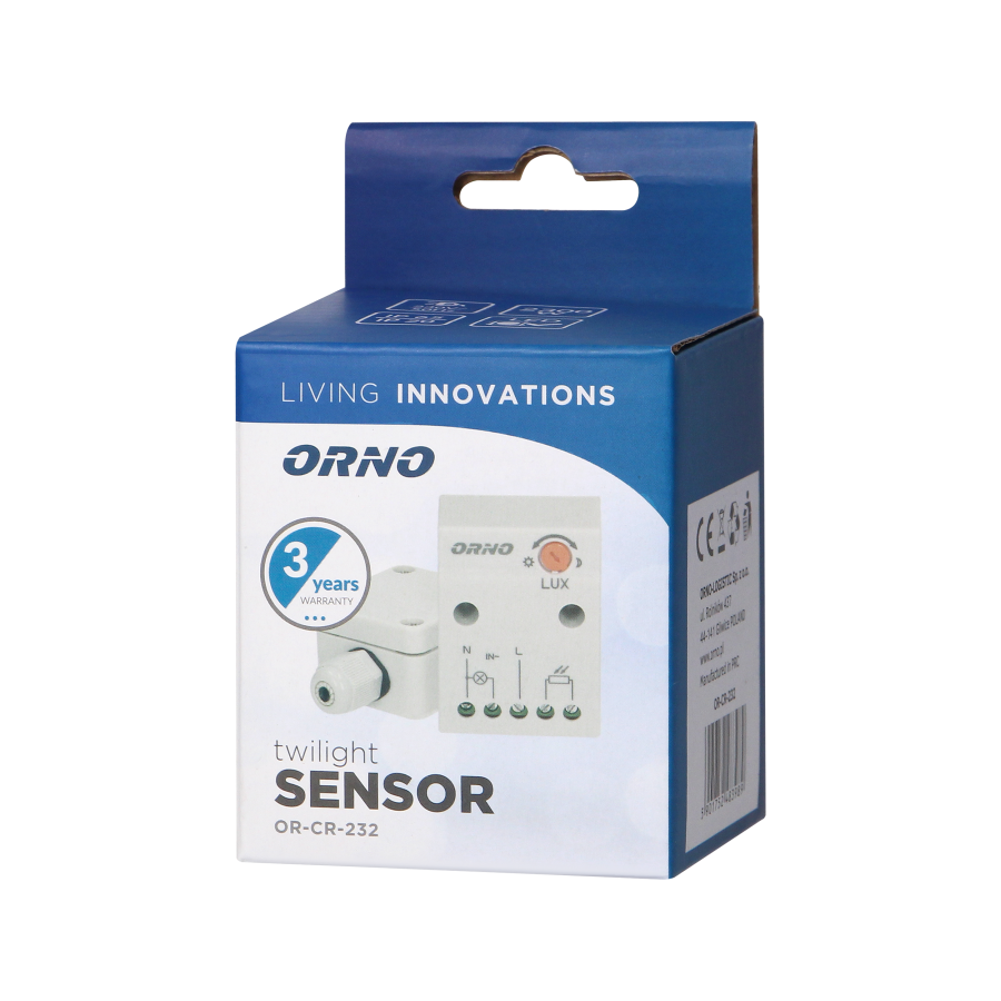 Twilight sensor with external probe, IP65