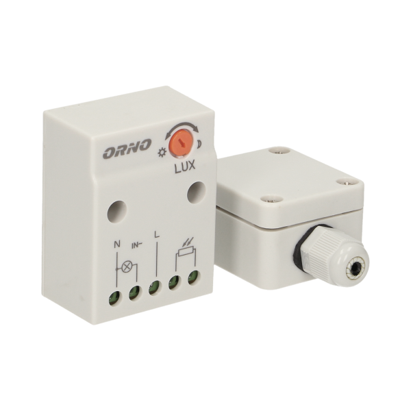 Czujnik zmierzchowy z hermetyczną zewnętrzną sondą w puszce, IP65, 2300W