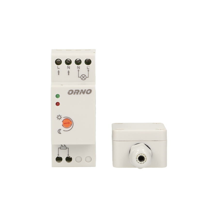DIN twilight sensor with external probe, IP65
