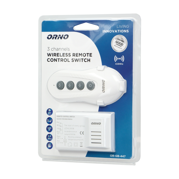 Wireless lighting programmer with a 3-channel remote control unit