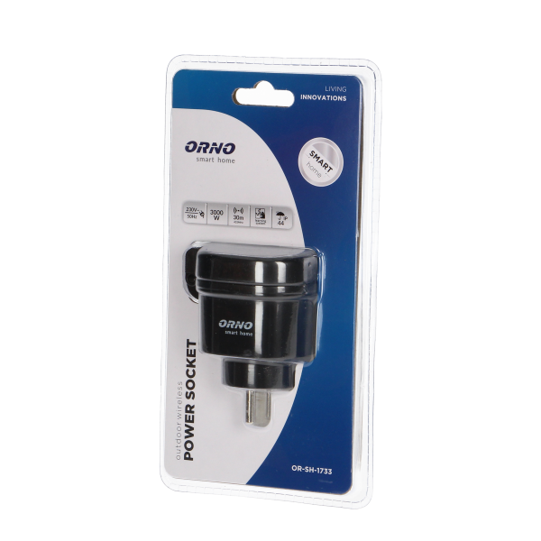 Outdoor wireless power socket with radio receiver, IP44, ORNO Smart Home Outdoor wireless power socket with radio receiver, IP44, ORNO Smart Home