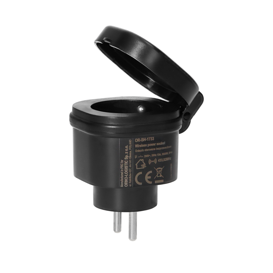Outdoor wireless power socket with radio receiver, IP44, ORNO Smart Home