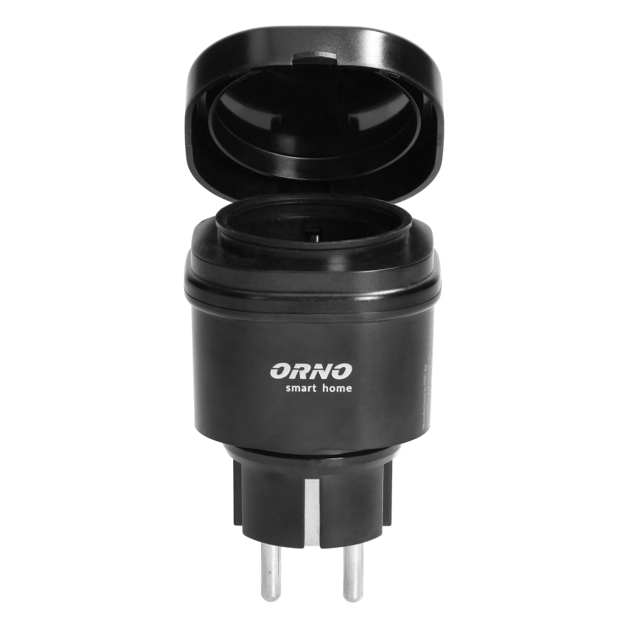 Outdoor wireless power socket with radio receiver, IP44, ORNO Smart Home, Schuko