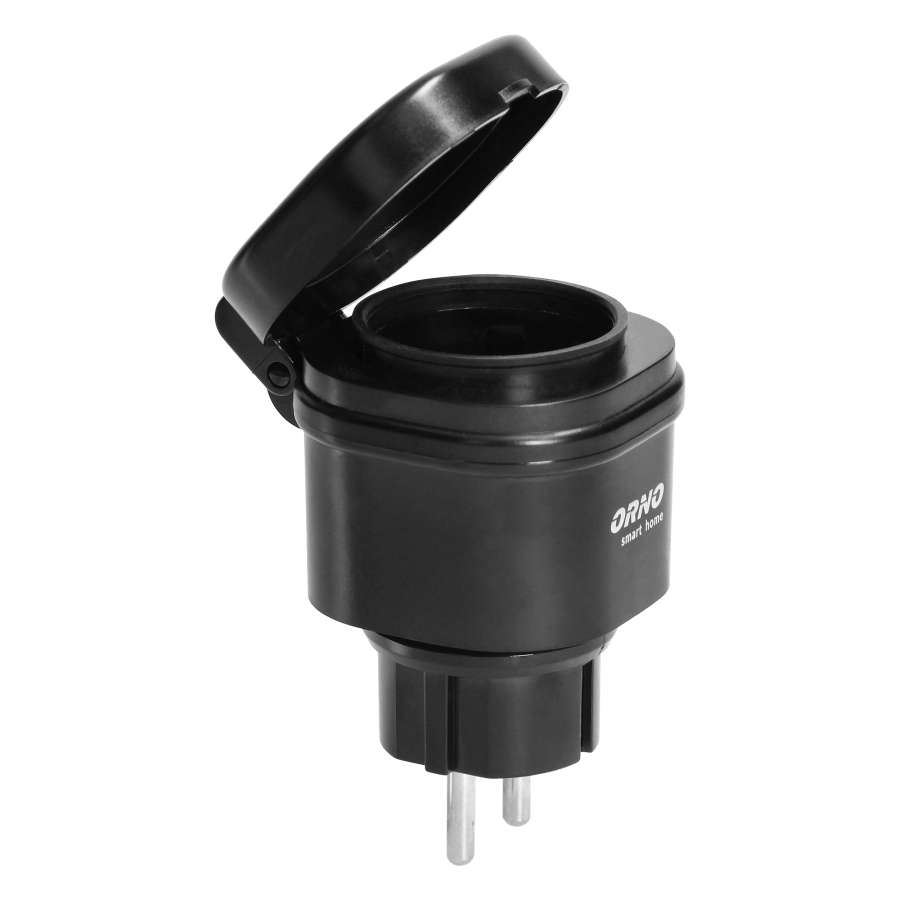 Outdoor wireless power socket with radio receiver, IP44, ORNO Smart Home, Schuko