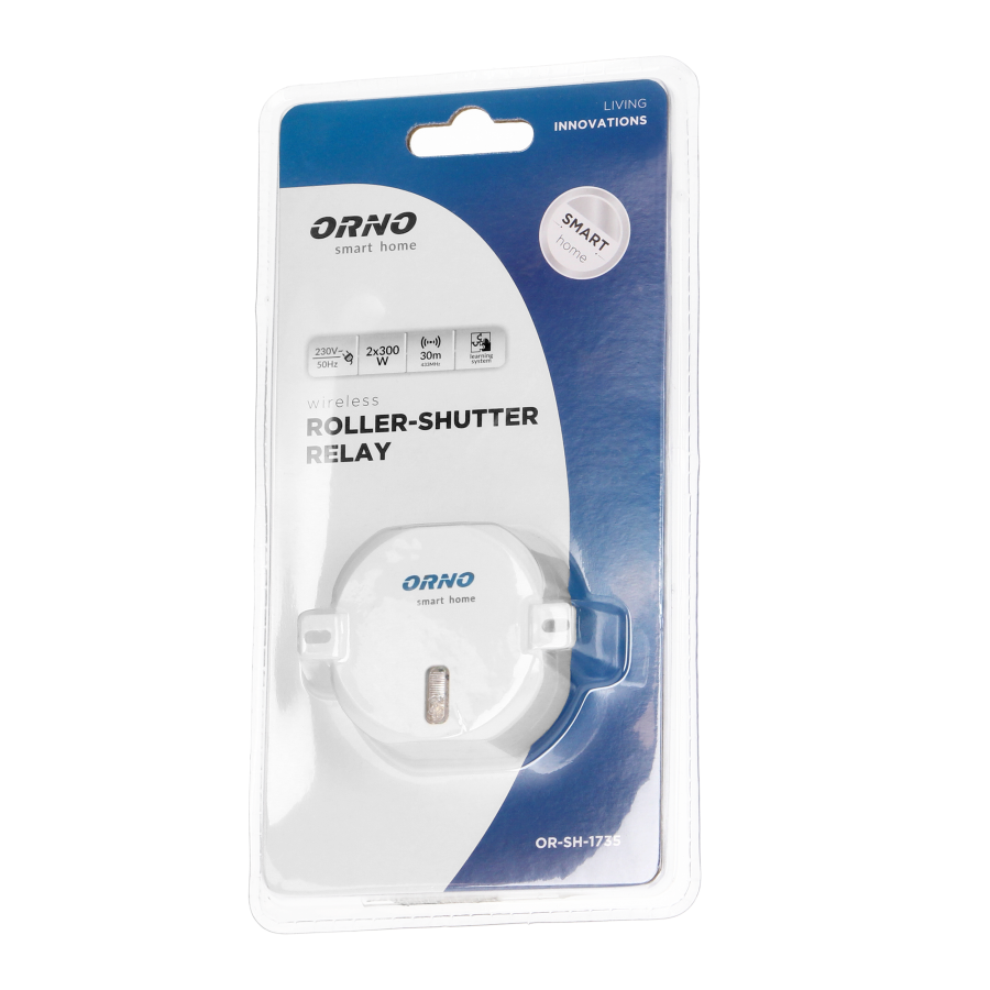 Wireless roller-shutter switch for flush-mount junction box, with radio receiver, max. motor load 300W, ORNO Smart Home