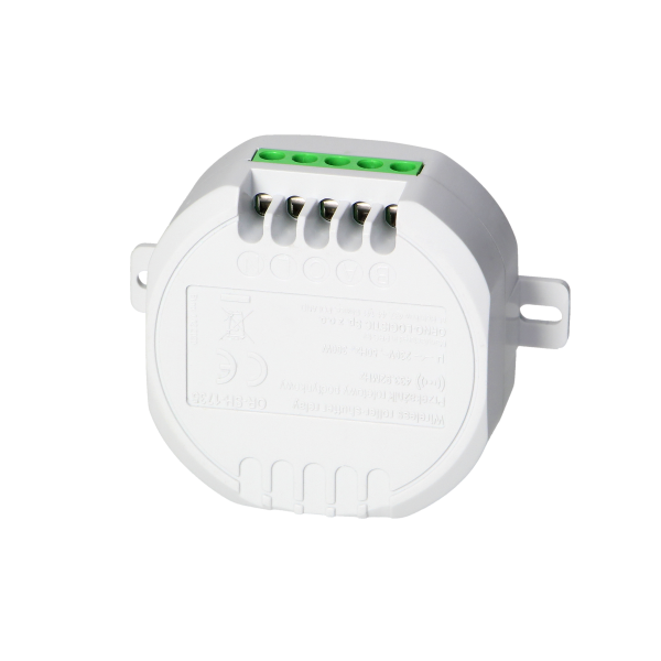 Przekaźnik roletowy ORNO Smart Home podtynkowy (dopuszkowy) sterowany bezprzewodowo, z odbiornikiem radiowym, maks. moc silnika 300W Przekaźnik roletowy ORNO Smart Home podtynkowy (dopuszkowy) sterowany bezprzewodowo, z odbiornikiem radiowym, maks. moc silnika 300W