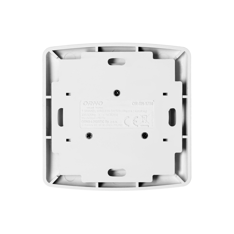 Włącznik pojedynczy natynkowy, do zdalnego sterowania włącznikami podtynkowymi i gniazdami, z nadajnikiem radiowym, ORNO Smart Home