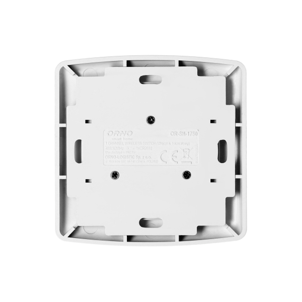 Włącznik pojedynczy natynkowy, do zdalnego sterowania włącznikami podtynkowymi i gniazdami, z nadajnikiem radiowym, ORNO Smart Home