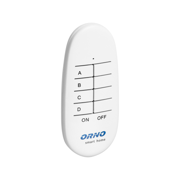 Remote control unit for wireless control of flush-mounted switches and sockets, 4 channels, ORNO Smart Home