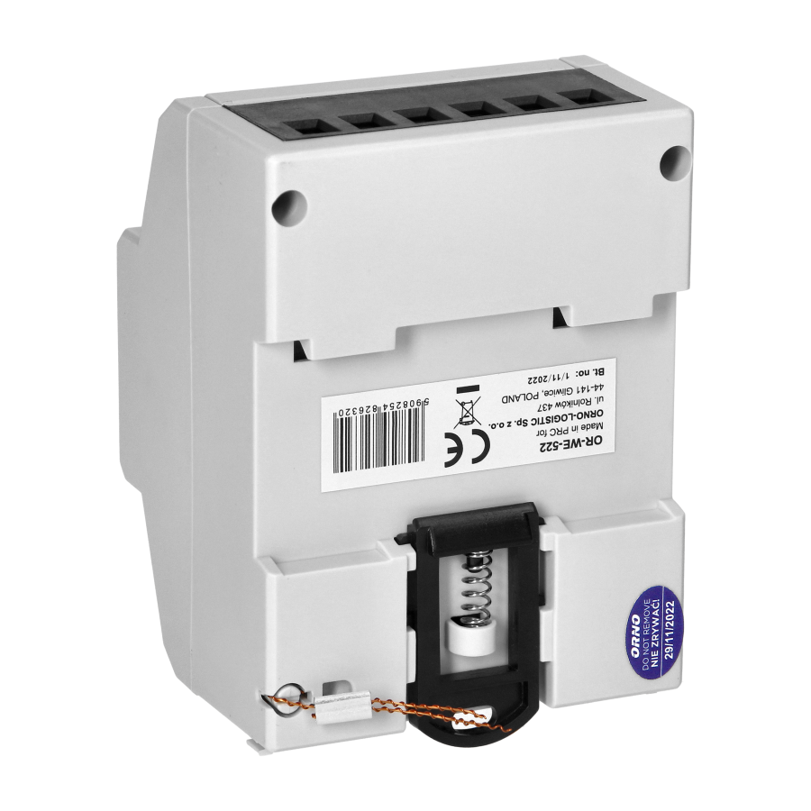 1 phase electricity consumption indicator, 80A, 3 modules, DIN TH-35mm