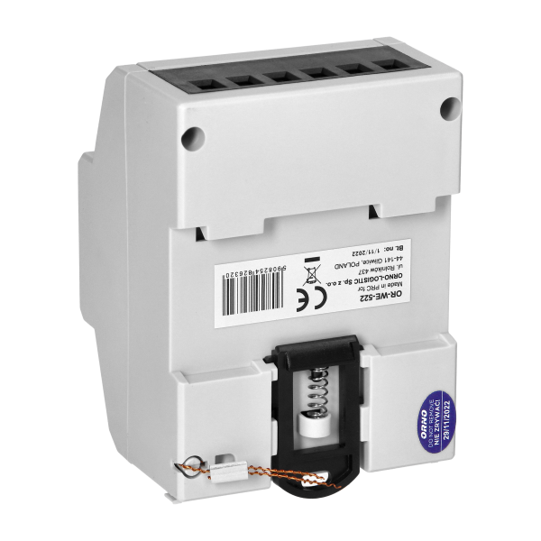 1 phase electricity consumption indicator, 80A, 3 modules, DIN TH-35mm