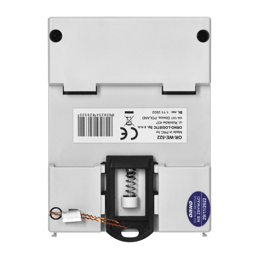 1-fazowy wskaźnik zużycia energii elektrycznej, 80A, 3 moduły, DIN TH-35mm