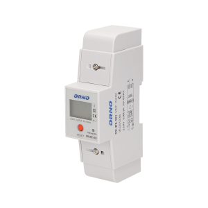 1-fazowy wskaźnik zużycia energii elektrycznej, 80A, dodatkowy wskaźnik, wyjście impulsowe, przycisk RESET, 2 moduły, DIN TH-35mm