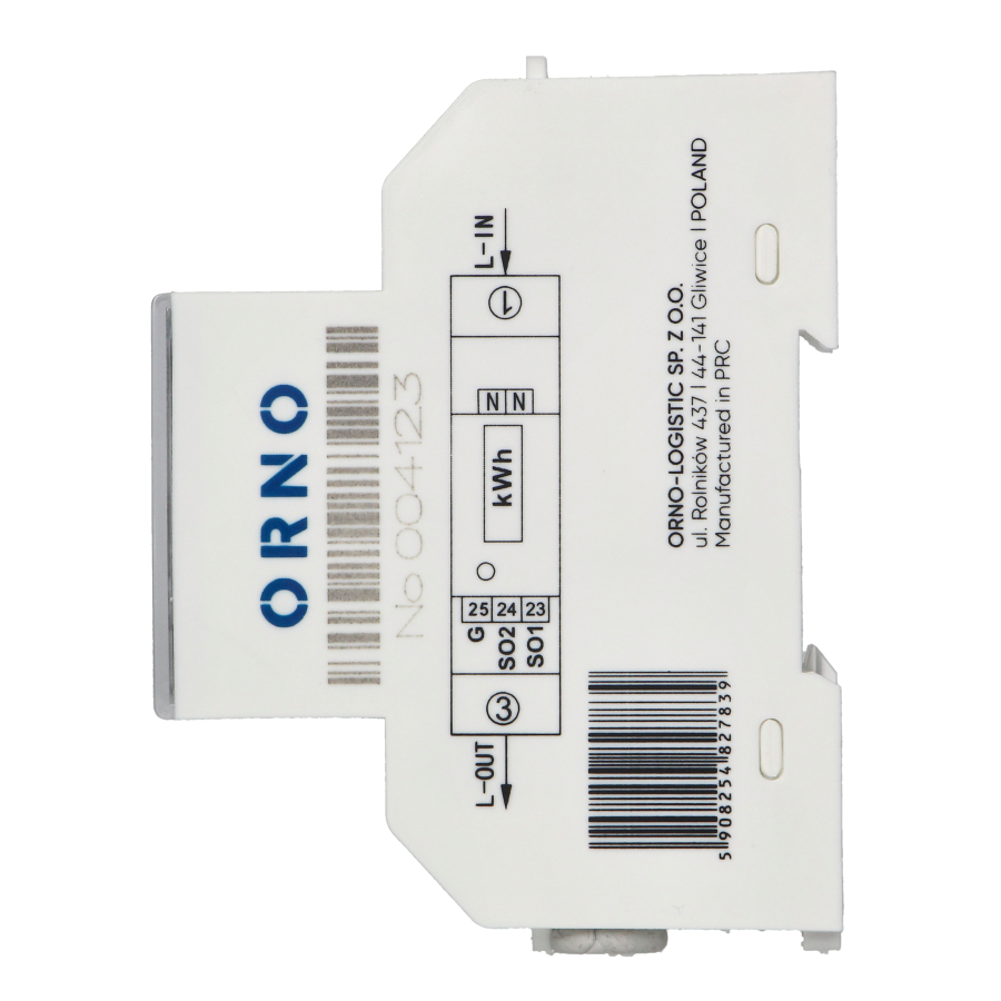 1-fazowy licznik energii elektrycznej, 100A, MID, 1 moduł, DIN TH-35mm, PV