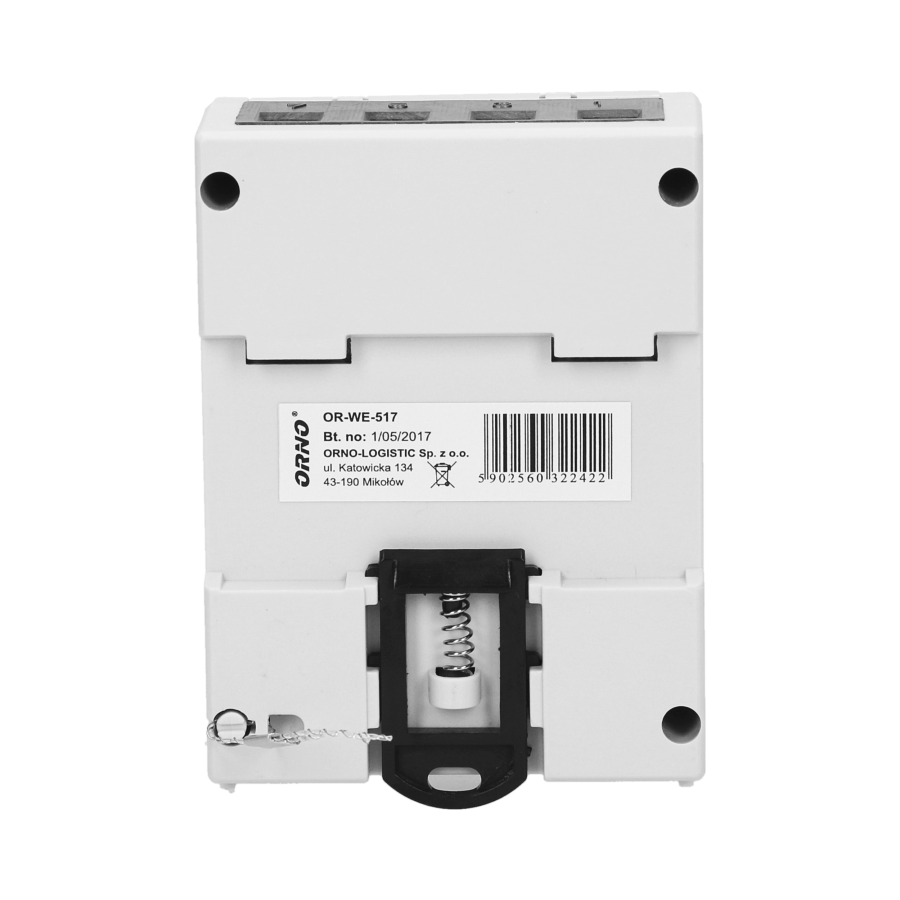 3-phase multi-tariff energy meter with RS-485, 80A. 4,5 modules, DIN TH-35mm
