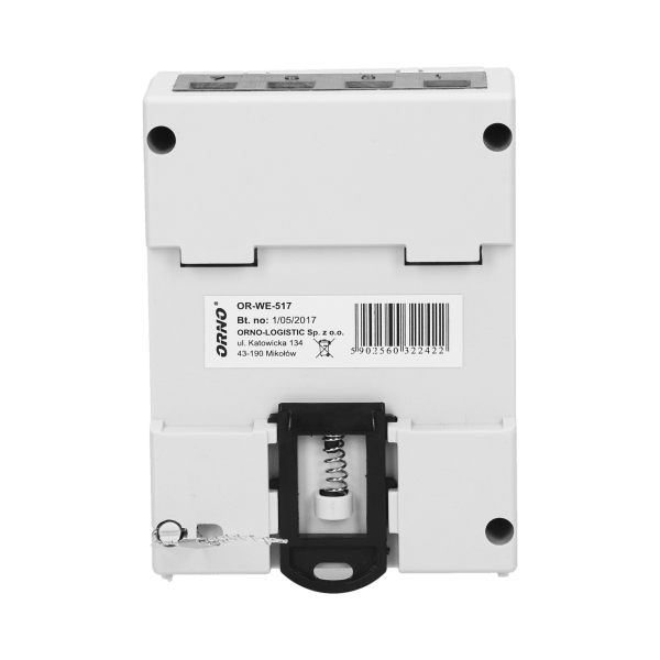 3-phase multi-tariff energy meter with RS-485, 80A. 4,5 modules, DIN TH-35mm