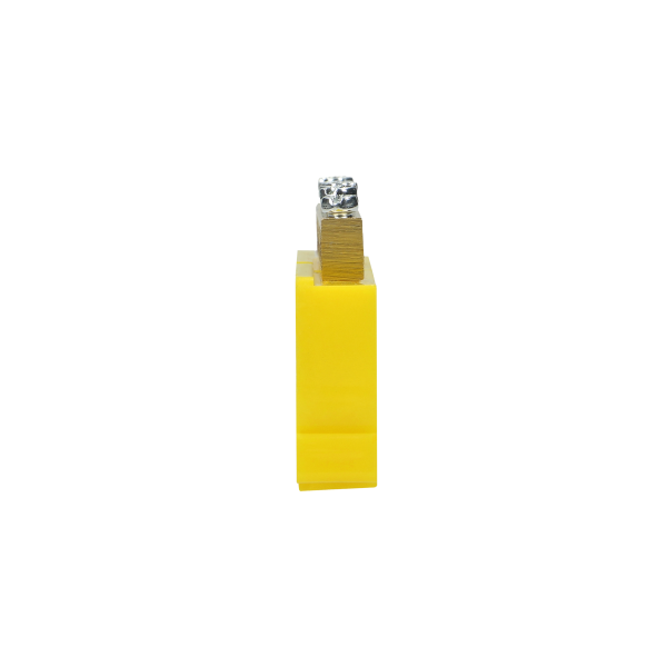 Distribution brass busbar PE, 8 wires, yellow Distribution brass busbar PE, 8 wires, yellow