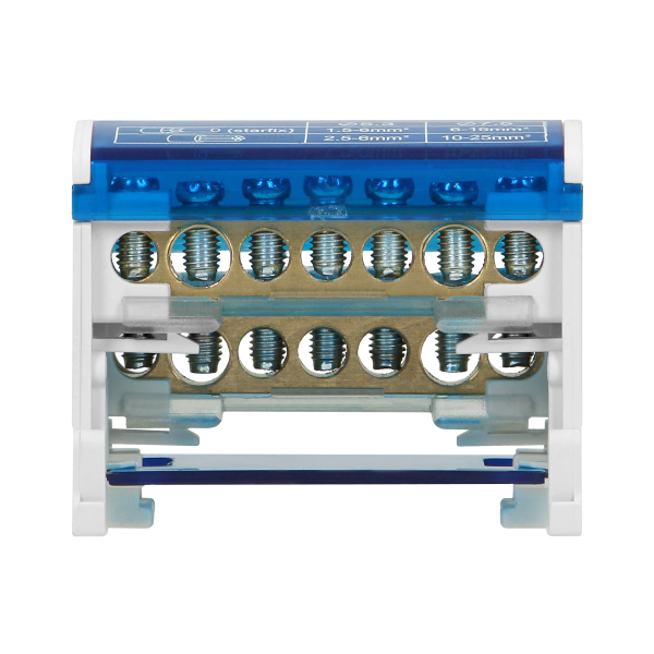 Double row power distribution block, 7 cables Double row power distribution block, 7 cables