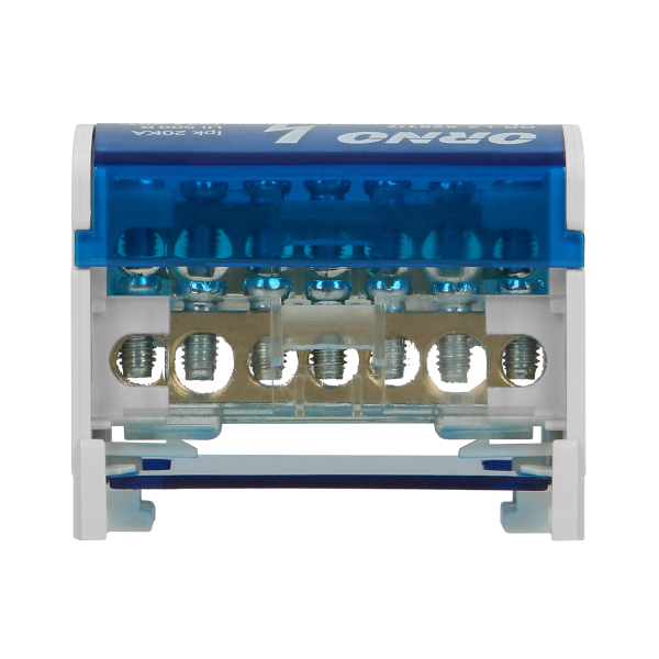 Double row power distribution block, 7 cables Double row power distribution block, 7 cables