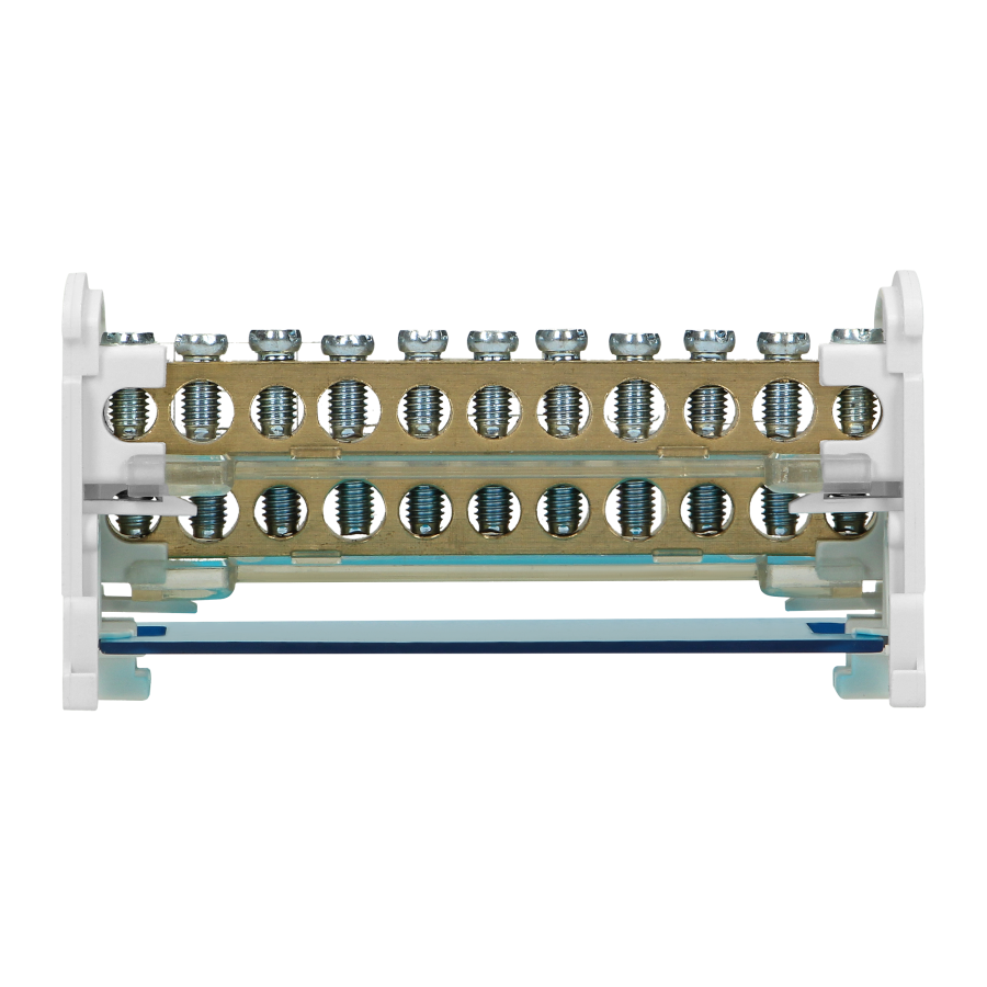 Double row power distribution block, 11 cable