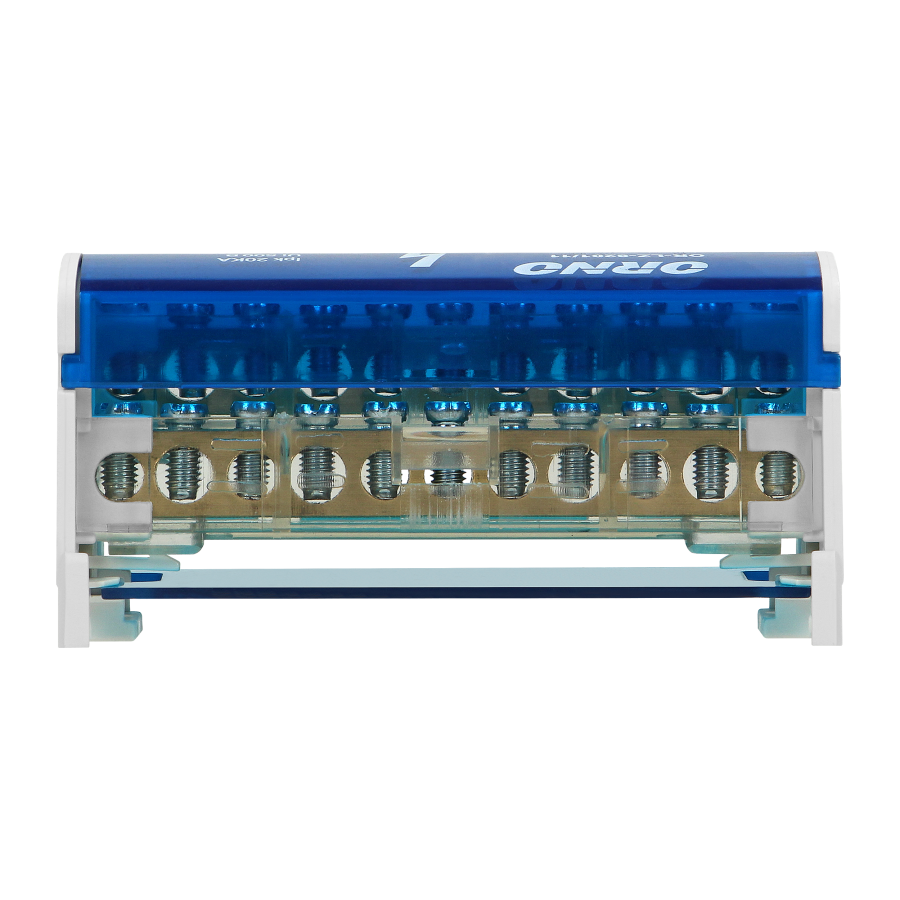 Double row power distribution block, 11 cable