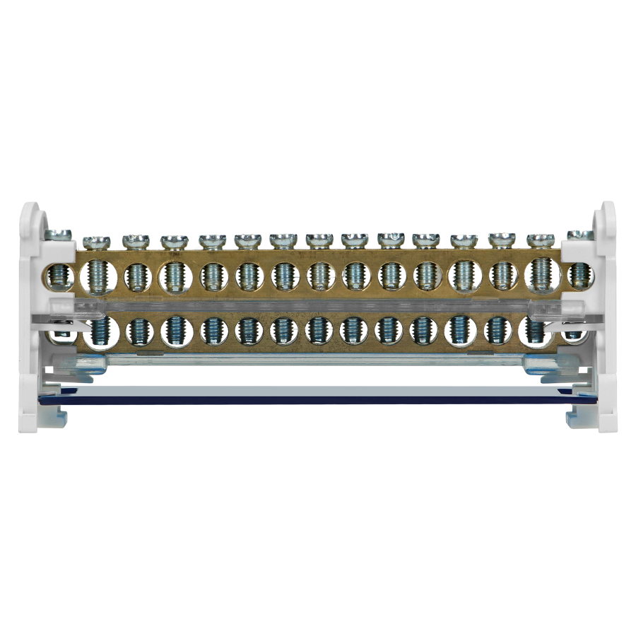 Double row power distribution block, 15 cables
