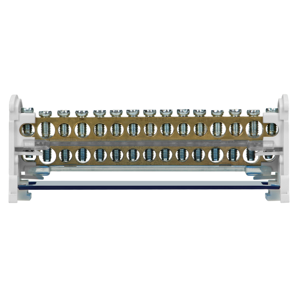 Double row power distribution block, 15 cables Double row power distribution block, 15 cables