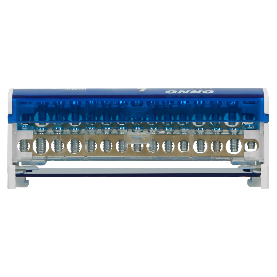 Double row power distribution block, 15 cables