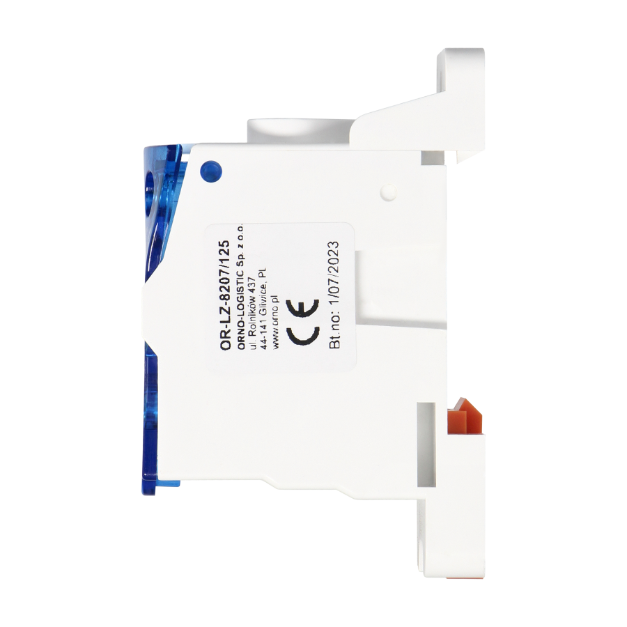 Power distribution block 125A, input terminal 1x16mm² and 1x35mm², output terminals 6x16mm².