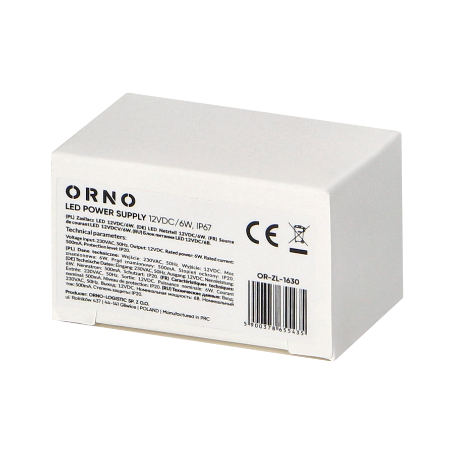 Power supply for LED, MINI, IP67, 6W, 12V