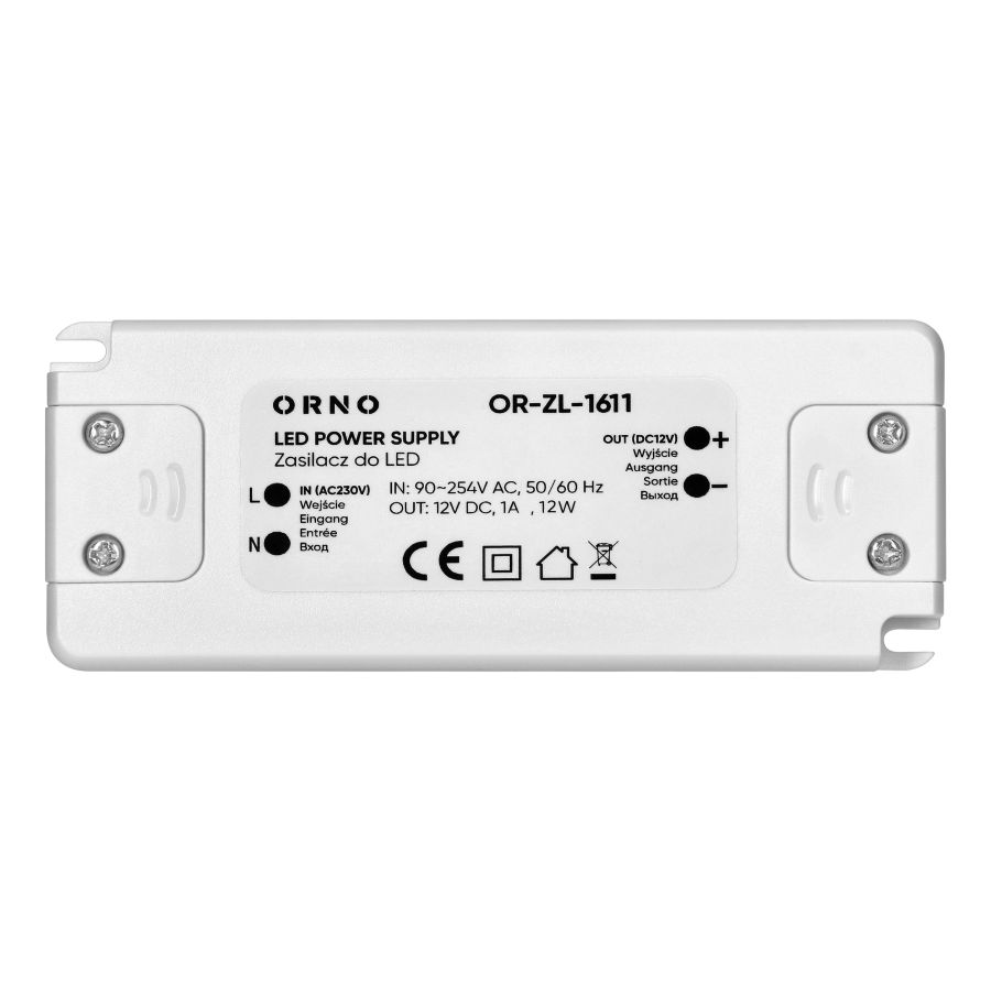 Zasilacz do LED 12VDC 12W, IP20
