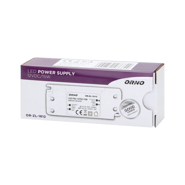 Zasilacz do LED 12VDC 15W, IP20