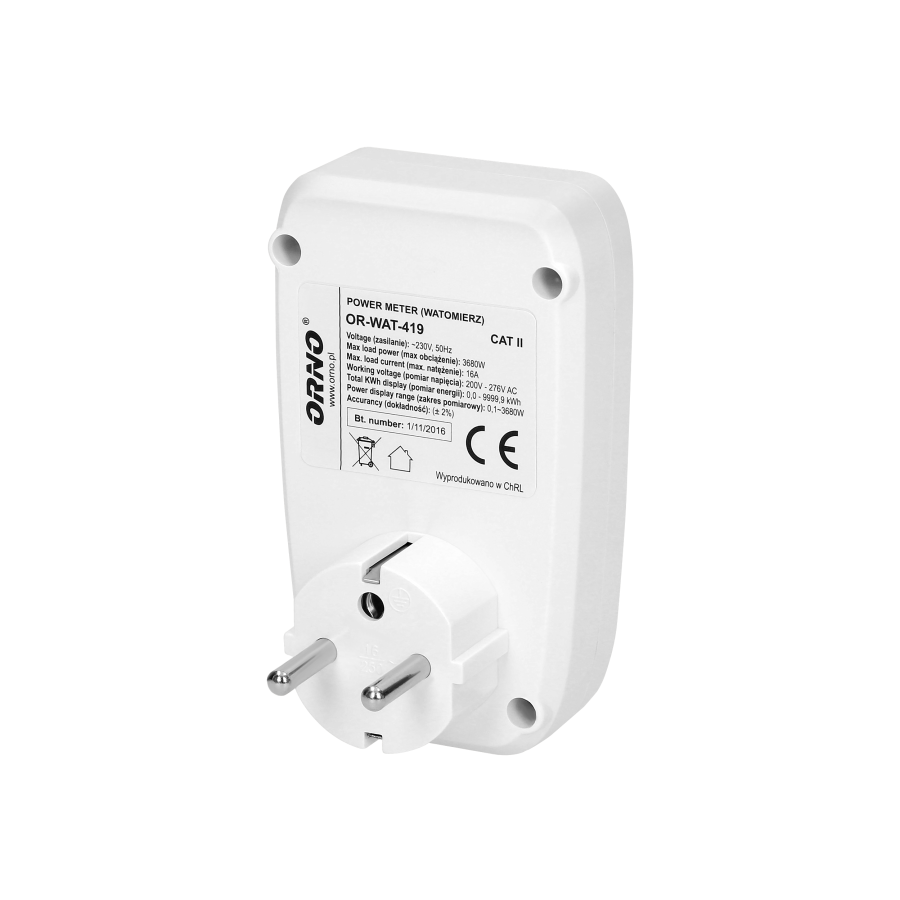 Watomierz, kalkulator energii z wyświetlaczem LCD