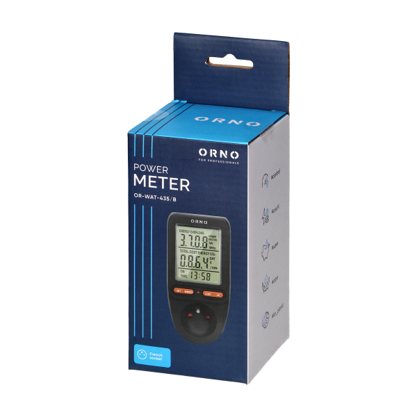 Energy calculator with LCD display color black