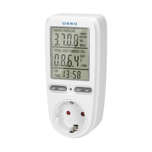 Watomierz, kalkulator energii z wyświetlaczem LCD, wersja schuko