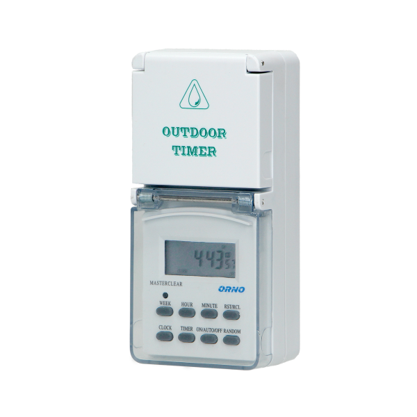 Elektroniczny programator czasowy, 8 programów, IP44 Elektroniczny programator czasowy, 8 programów, IP44