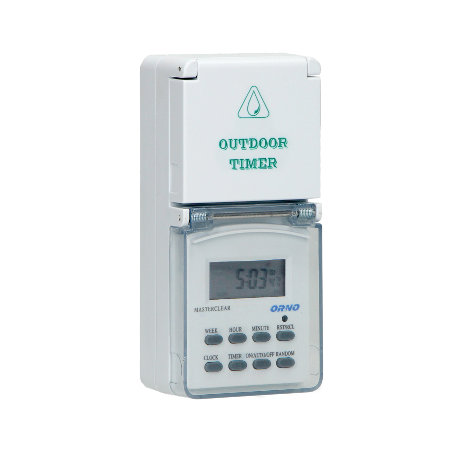 Elektroniczny programator czasowy, 8 programów, IP44