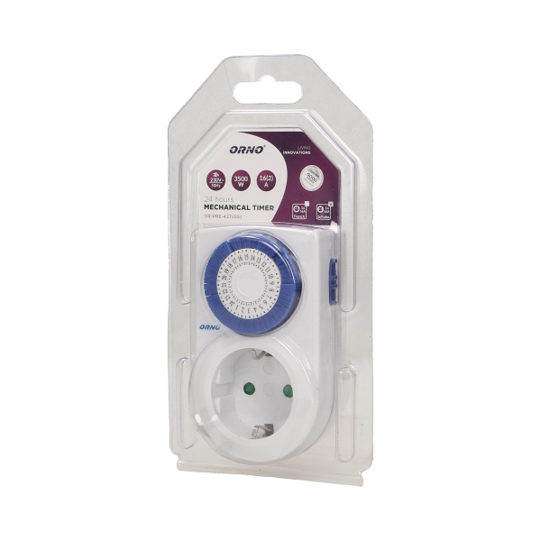 Mini 24 hours mechanical timer, schuko