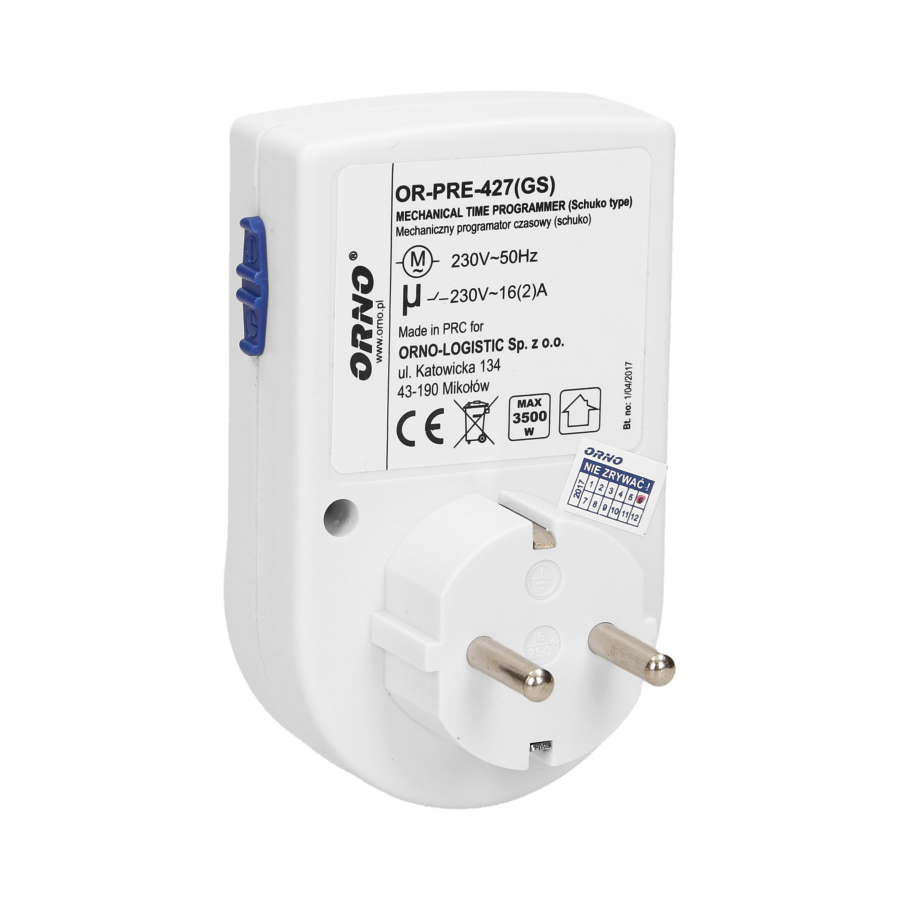 Mini 24 hours mechanical timer, schuko