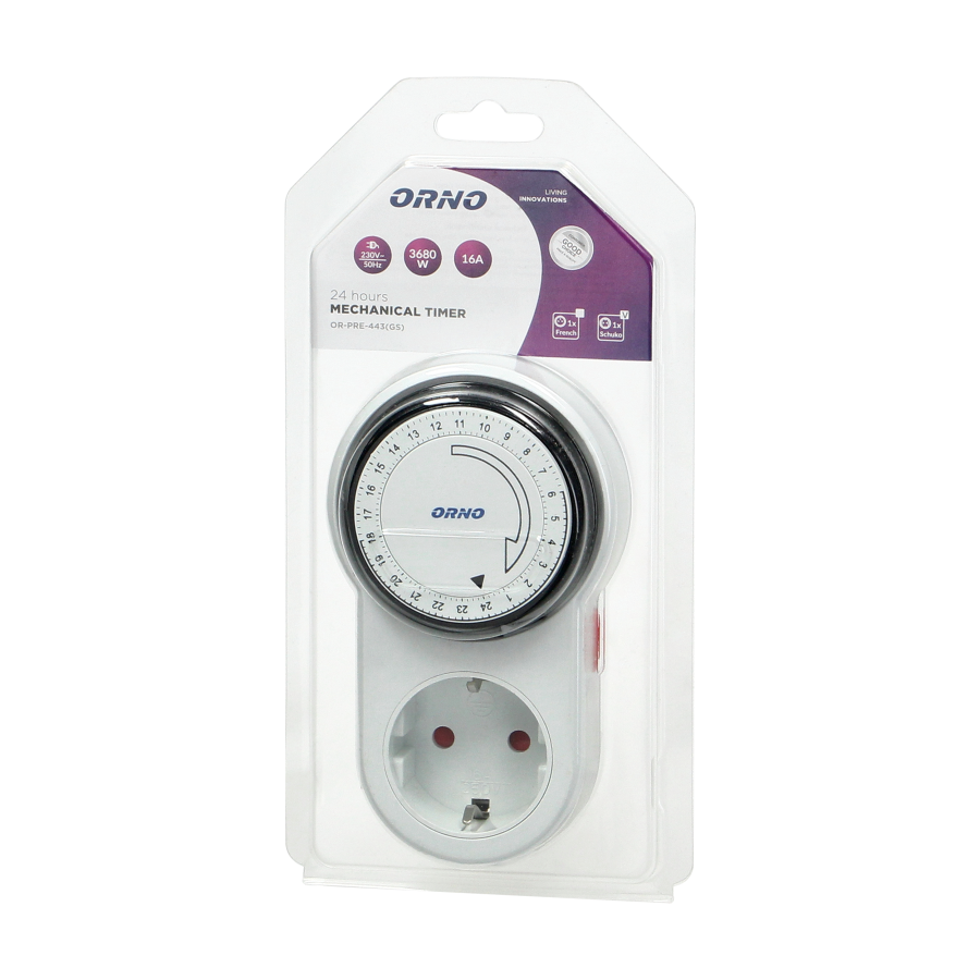 Programator czasowy mechaniczny, wersja Schuko